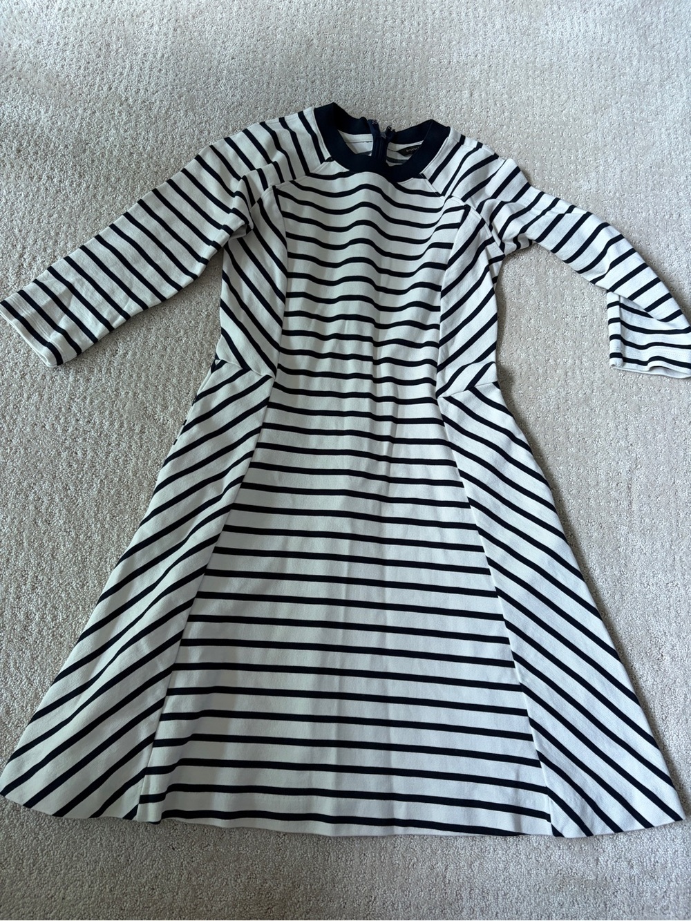 Banana Republic Navy and Cream Striped Dress